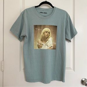 Billie Eilish Happier Than Ever Green/ Blue Shirt